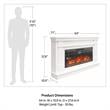 Ameriwood Home Elmcroft Wide Mantel with Linear Electric Fireplace in White