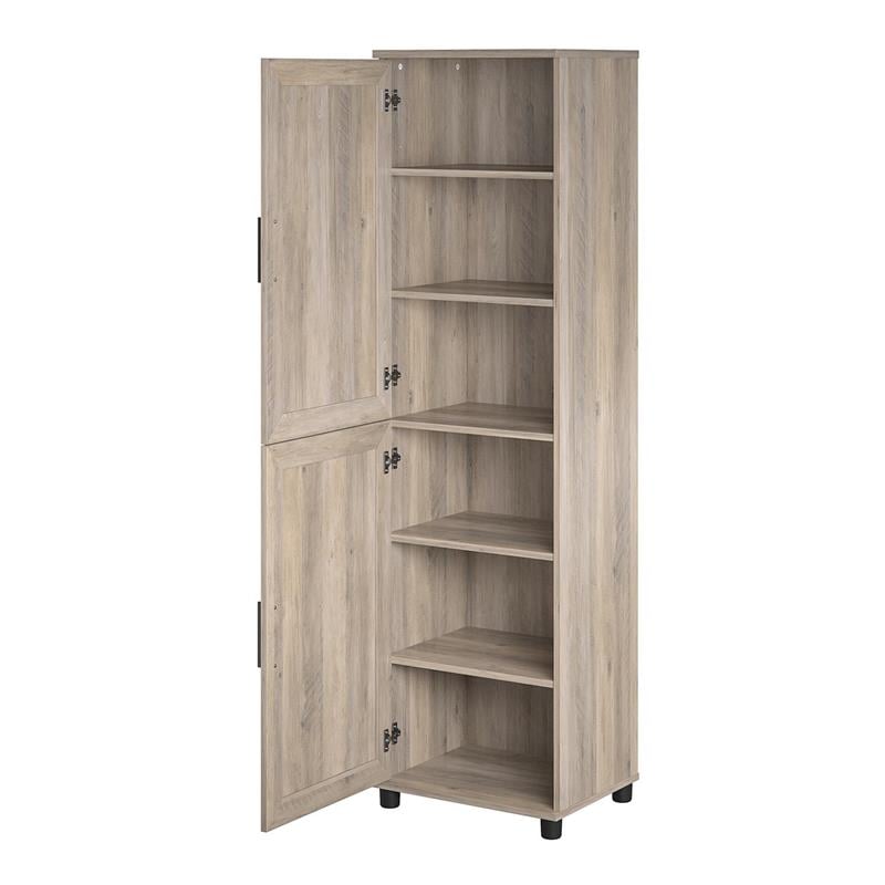 Systembuild Evolution Dwyer 2 Door Kitchen Pantry Cabinet in Gray Oak