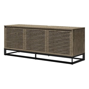 Alphason Media Console with Steel Base for TVs up to 77&quot in Sterling Oak Wood