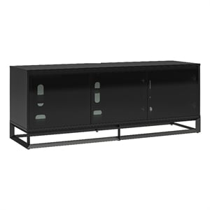 Alphason Media Console with Steel Base for TVs up to 77&quot in Black