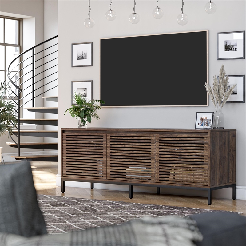 Alphason Media Console with Steel Post Base for TVs up to 77