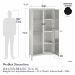 Systembuild Evolution Ashbury Heights Tall 2 Door Storage Cabinet in White