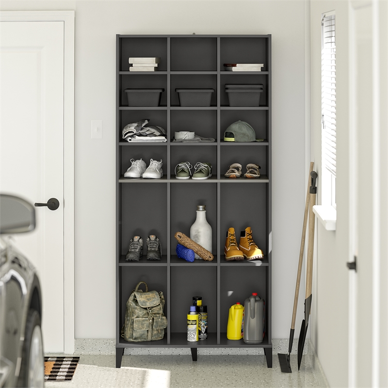 Systembuild Evolution Flex Athletic Shoe Storage Cabinet in Graphite