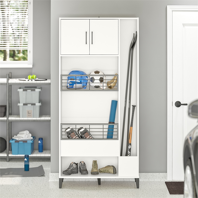 Systembuild Evolution Flex Sports Storage Cabinet in White