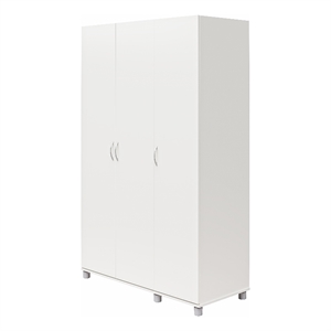 Systembuild Evolution Lory 3 Door Wardrobe with Clothing Rod in White