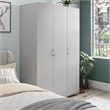 Systembuild Evolution Lory 3 Door Wardrobe with Clothing Rod in Dove Gray