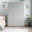 Systembuild Evolution Lory 3 Door Wardrobe with Clothing Rod in Dove Gray