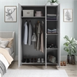 Systembuild Evolution Lory 3 Door Wardrobe with Clothing Rod in Dove Gray