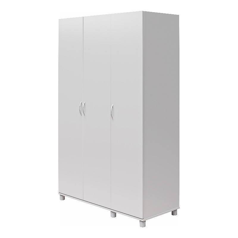 Systembuild Evolution Lory 3 Door Wardrobe with Clothing Rod in Dove Gray
