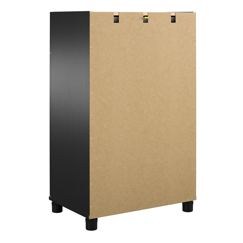 Systembuild Evolution Lory Framed 2 Door/1 Drawer Base Cabinet in Black