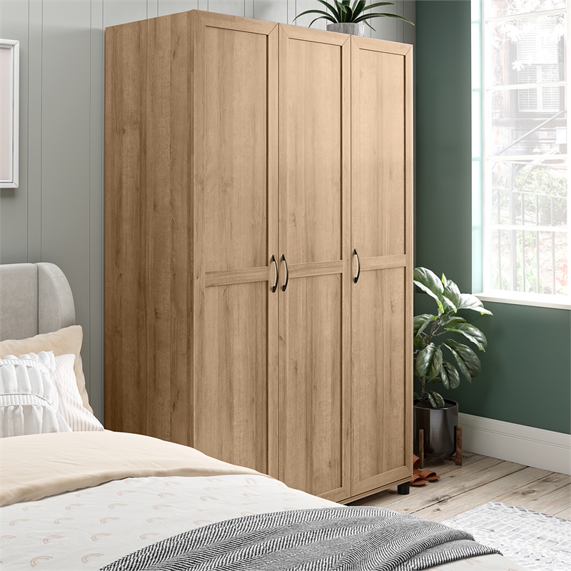 Systembuild Evolution Lory Framed 3 Door Wardrobe in Natural