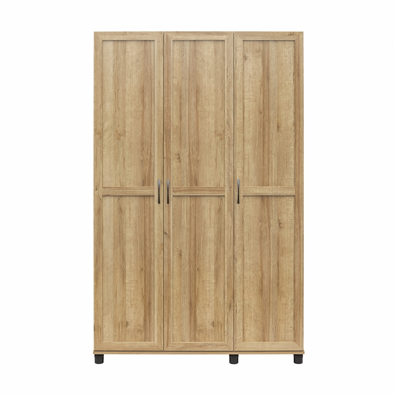 Systembuild Evolution Lory Framed 3 Door Wardrobe in Natural