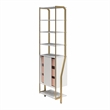 CosmoLiving by Cosmopolitan Gwyneth Closet with 3 Drawers in White Marble