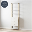 CosmoLiving by Cosmopolitan Gwyneth Closet with 3 Drawers in White Marble