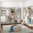 CosmoLiving by Cosmopolitan Gwyneth Closet with 3 Drawers in White Marble