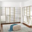 CosmoLiving by Cosmopolitan Gwyneth Closet with 3 Drawers in White Marble