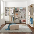 CosmoLiving by Cosmopolitan Gwyneth Closet with 3 Drawers in White Marble