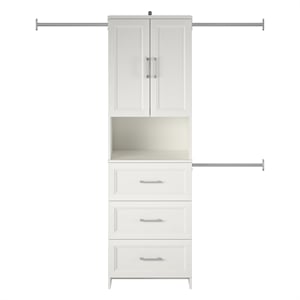 Systembuild Evolution Nevaeh Ridge 3 Drawer Closet Storage in White