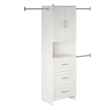 Systembuild Evolution Nevaeh Ridge 3 Drawer Closet Storage in White