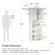 Systembuild Evolution Nevaeh Ridge 3 Drawer Closet Storage in White
