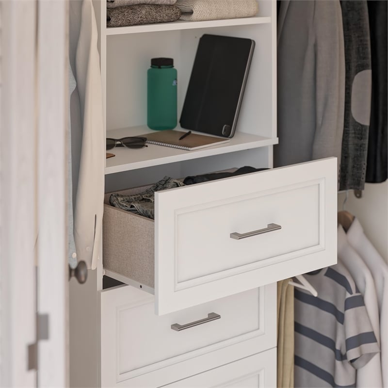 Evolution Nevaeh Ridge 4 Drawer Closet Storage in White