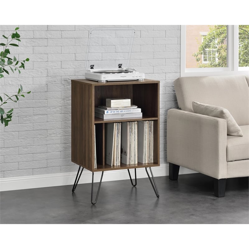 Novogratz Concord Turntable Stand in Walnut
