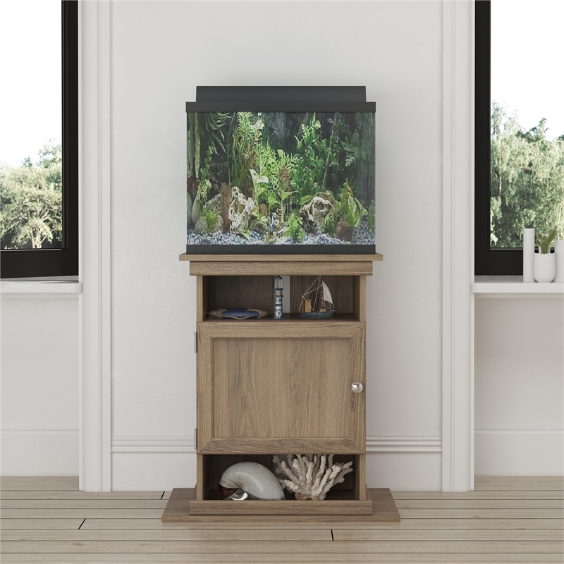 Flipper by Ollie & Hutch 10/20 Gallon Aquarium/Terrarium Stand in Rustic Oak