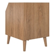 Novogratz Magnolia Laminated Engineered Wood End Table in Walnut/Black