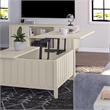 Novogratz Her Majesty Engineered Wood Lift-Top Coffee Table in White