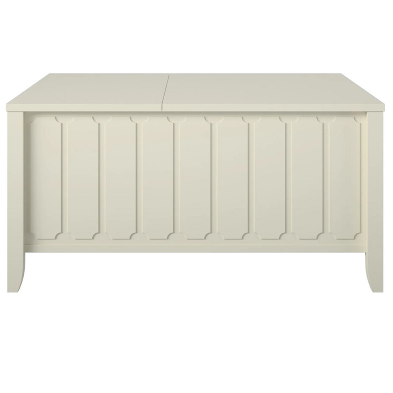 Novogratz Her Majesty Engineered Wood Lift-Top Coffee Table in White