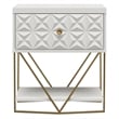 CosmoLiving by Cosmopolitan Blair Engineered Wood Accent Table in White