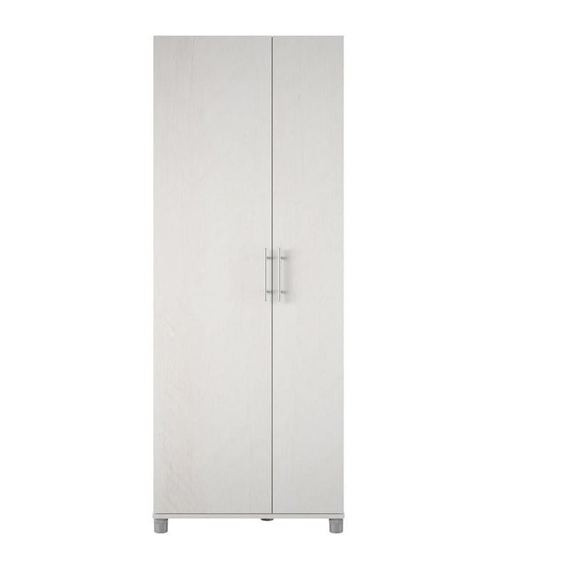 Systembuild Evolution Camberly Tall Asymmetrical Cabinet in Ivory Oak