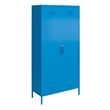 Novogratz Cache 2-Doors Tall Metal Locker Style Storage Cabinet in Blue