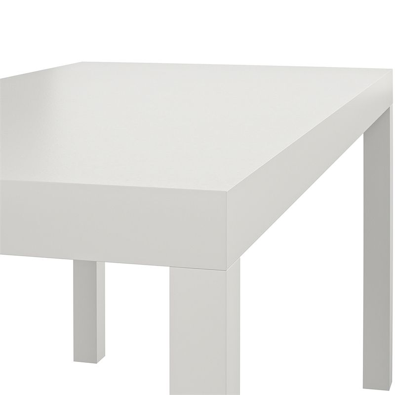 Ameriwood Home Jane PVC Laminated Hollow Core Coffee Table in White