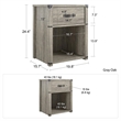 Little Seeds 1-Drawer Nightstand with Leather Drawer Pull in Gray Oak