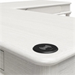 CosmoLiving by Cosmopolitan Selena Lift-Top L-Shape Computer Desk - Rustic White