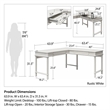 CosmoLiving by Cosmopolitan Selena Lift-Top L-Shape Computer Desk - Rustic White