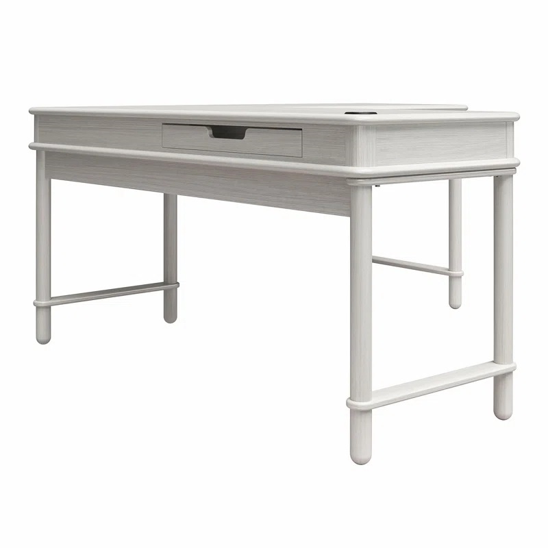 CosmoLiving by Cosmopolitan Selena Lift-Top L-Shape Computer Desk - Rustic White