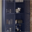 Novogratz Channing 2-Doors Tall Storage Cabinet Mesh Metal Locker in Navy