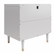 CosmoLiving by Cosmopolitan Elizabeth Nightstand in Dove Gray