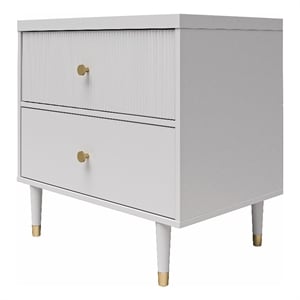 CosmoLiving by Cosmopolitan Elizabeth Nightstand in Dove Gray