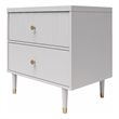 CosmoLiving by Cosmopolitan Elizabeth Nightstand in Dove Gray