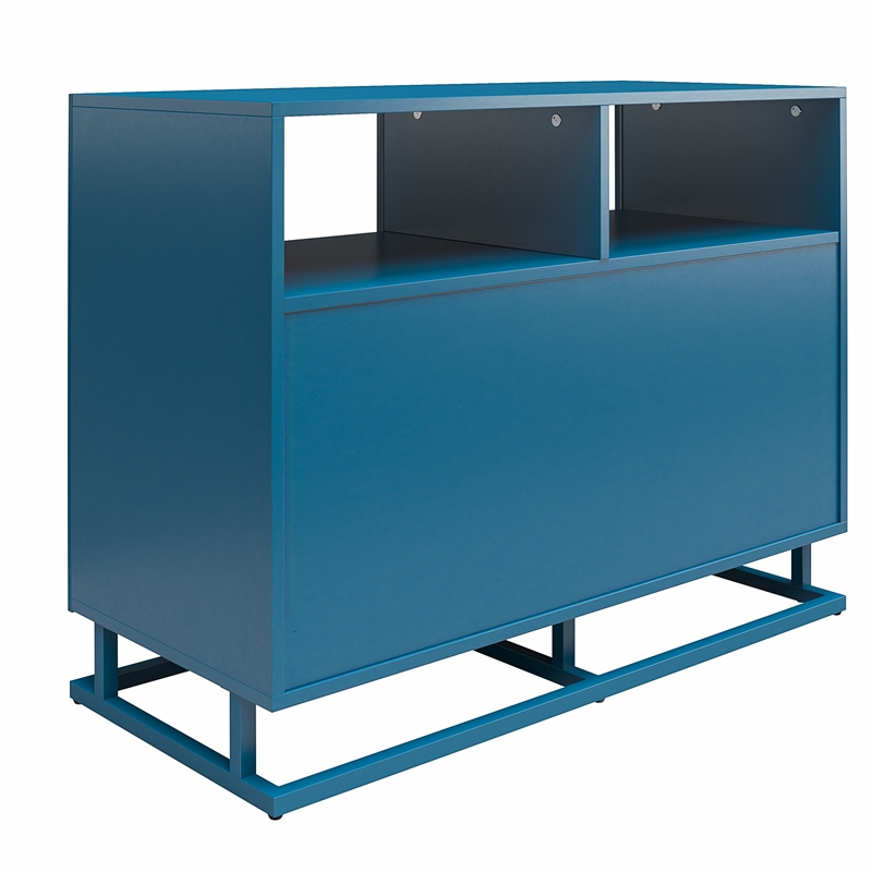 Novogratz Regal Double Wide Record Station in Blue