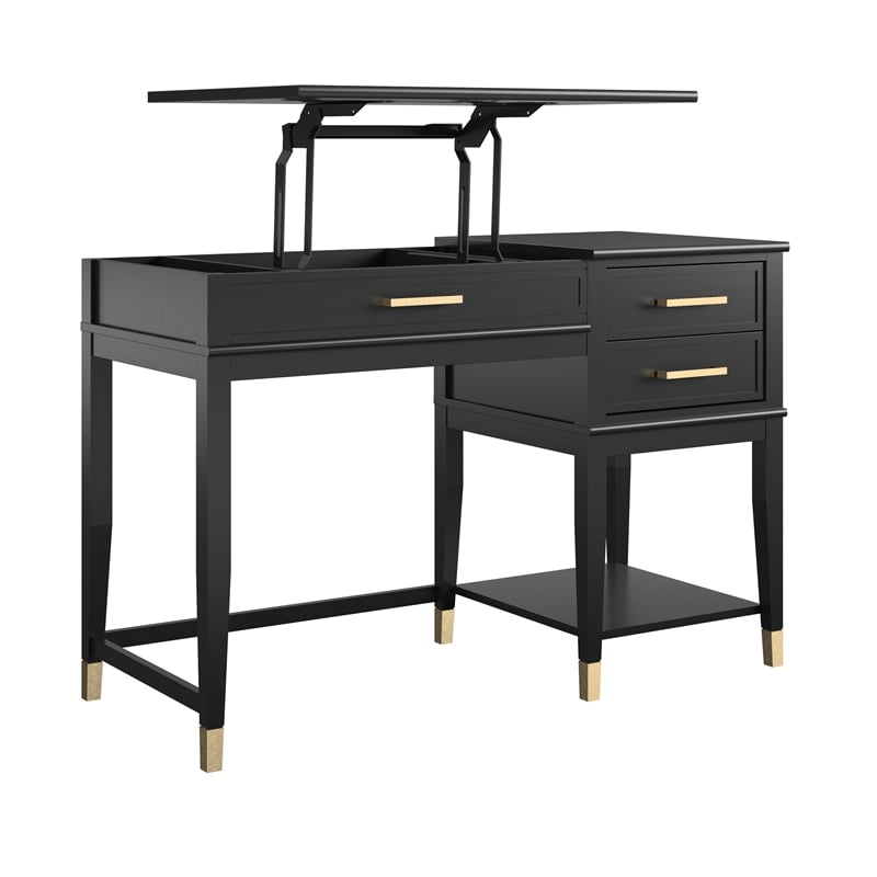 CosmoLiving by Cosmopolitan Westerleigh Lift-Top Computer Desk in Black
