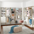 CosmoLiving by Cosmopolitan Gwyneth Closet Hanging Rods in White Faux Marble