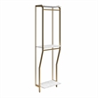 CosmoLiving by Cosmopolitan Gwyneth Closet Hanging Rods in White Faux Marble