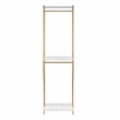 CosmoLiving by Cosmopolitan Gwyneth Closet Hanging Rods in White Faux Marble