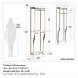 CosmoLiving by Cosmopolitan Gwyneth Closet Hanging Rods in White Faux Marble