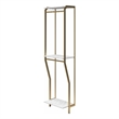 CosmoLiving by Cosmopolitan Gwyneth Closet Hanging Rods in White Faux Marble