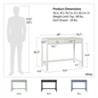 Novogratz Her Majesty 2 Drawer Writing Desk in Blue